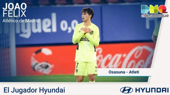 Joao Félix, jugador Hyundai del Osasuna-Atlético de Madrid.