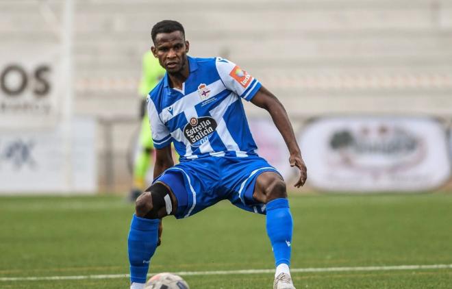 Uche Agbo en el Unionistas-Dépor (Foto:RCD)