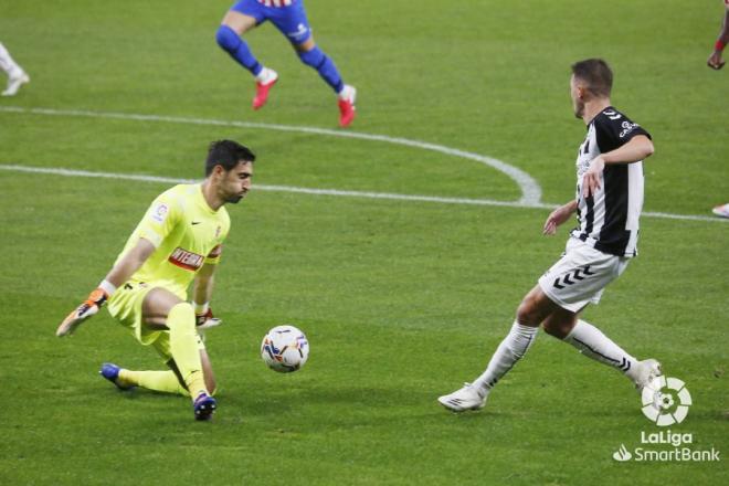 Mariño, durante el Sporting-Castellón (Foto: LaLiga)