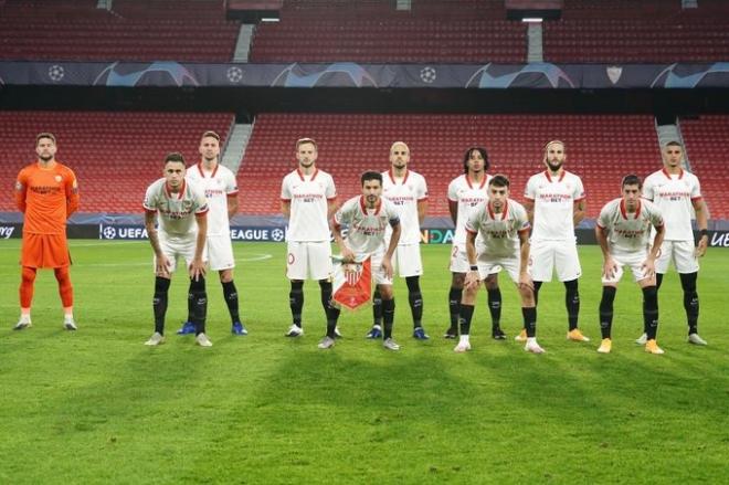 Once del Sevilla ante el Krasnodar. (Foto: SFC).