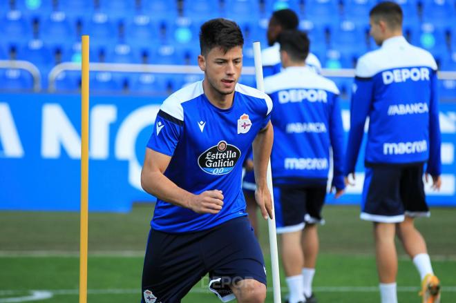 El fabrilista David Boedo entrenando con el Dépor (Foto:RCD)