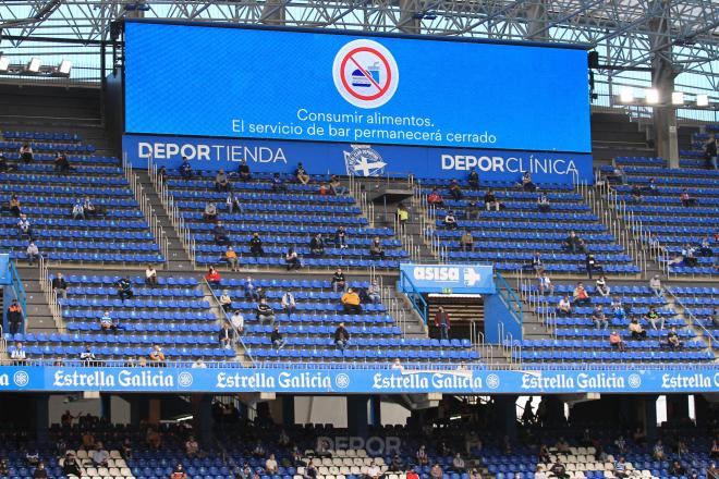 Gradas de Riazor con aforo limitado en la primera jornada en Segunda B (Foto:RCD)