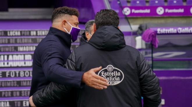 Ronaldo saluda a Sergio tras el entrenamiento