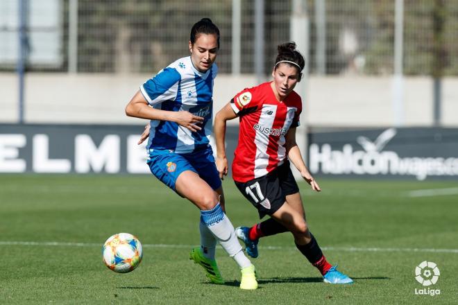 Lance del partido entre el Athletic Clyb y el Espanyol en la Liga Primera Iberdrola (Foto: LaLiga).