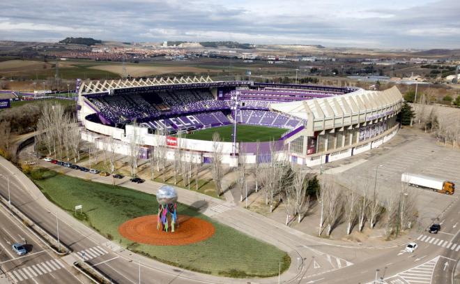 Proyección del Monumento al Aficionado propuesto por la Federación de Peñas del Real Valladolid.