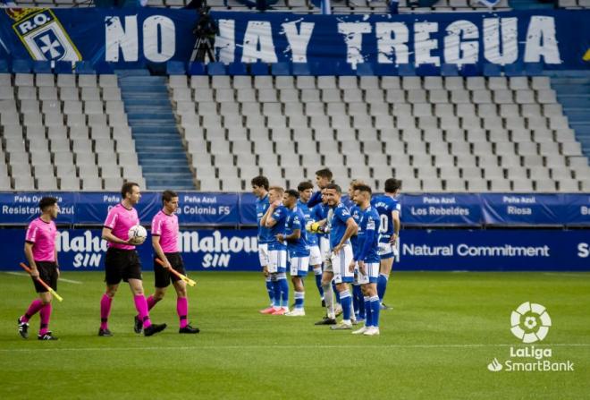 Alineación del Real Oviedo ante el Castellón (Foto: LaLiga).