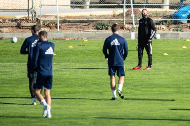 Iván Martínez en su primer entrenamiento (Foto: Daniel Marzo).