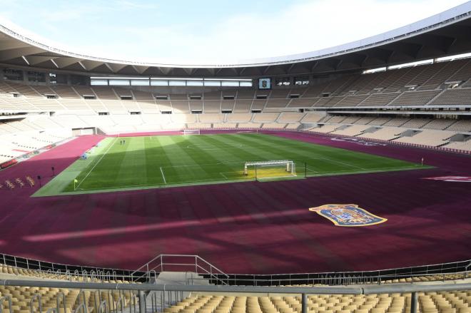 El Estadio de La Cartuja, preparado para acoger el España-Alemania (Foto: Kiko Hurtado).