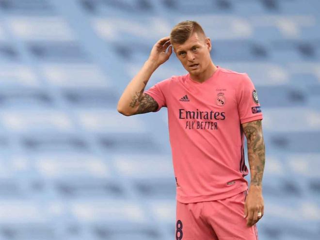 Toni Kroos, con el Real Madrid durante un partido.