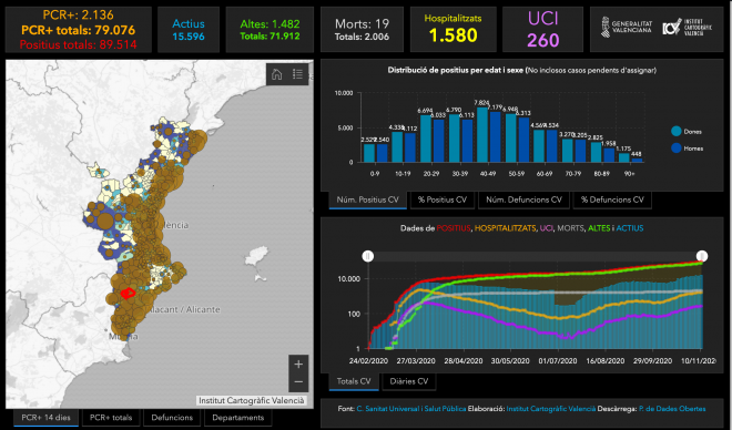 Mapa coronavirus hoy