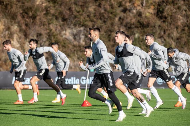 Los jugadores en A Madroa (Foto: RC Celta).