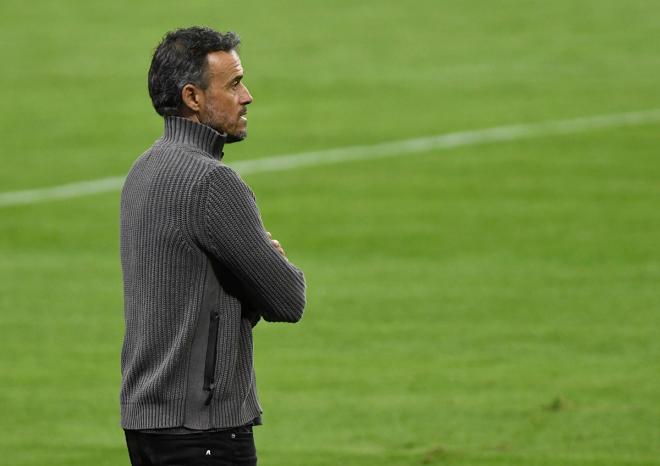 Luis Enrique, durante el partido ante Alemania de la Nations League (Foto: Kiko Hurtado).