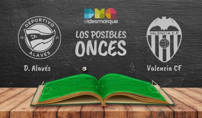 Los posibles onces del Alavés-Valencia.