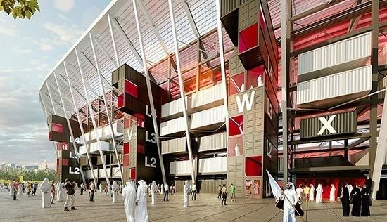 Ras Abu Aboud, primer estadio desmontable del mundo. (FOTO: Qatar2022).
