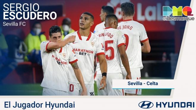 Escudero, jugador Hyundai del Sevilla-Celta.