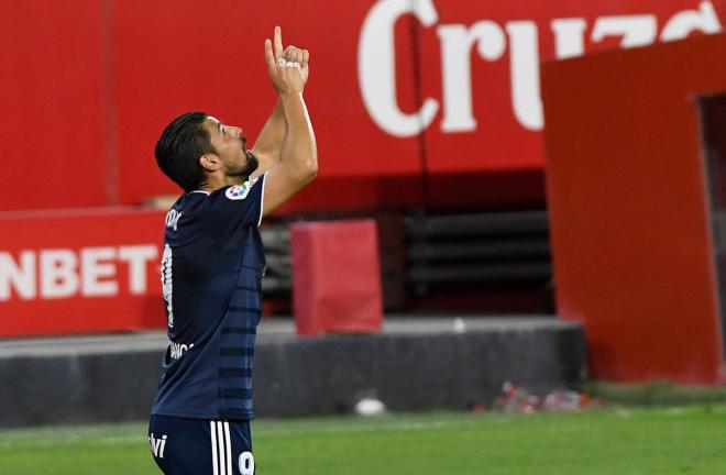Nolito celebra su gol ante el Sevilla (Foto: Kiko Hurtado)