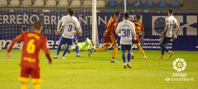 Narváez en la jugada del gol ante la Ponferradina (Foto: LaLiga)