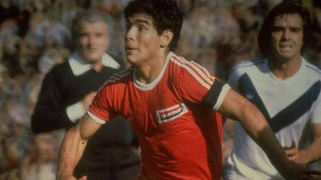 Maradona, en su época en Argentinos Juniors