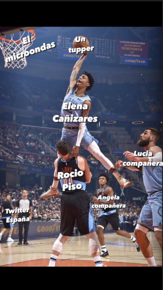 Meme sobre la situación de Elena Cañizares.