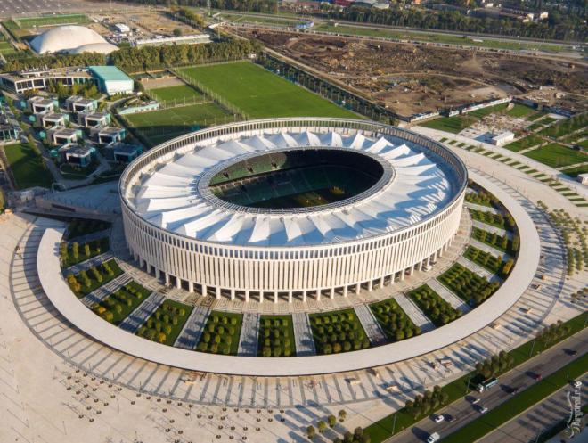 Imagen aérea del Krasnodar Stadium.