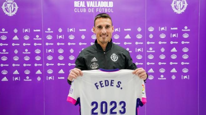 Fede San Emeterio, tras su renovación (Foto: Real Valladolid).