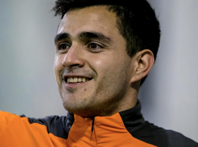 Maxi Gómez sonríe (Foto: Valencia CF)