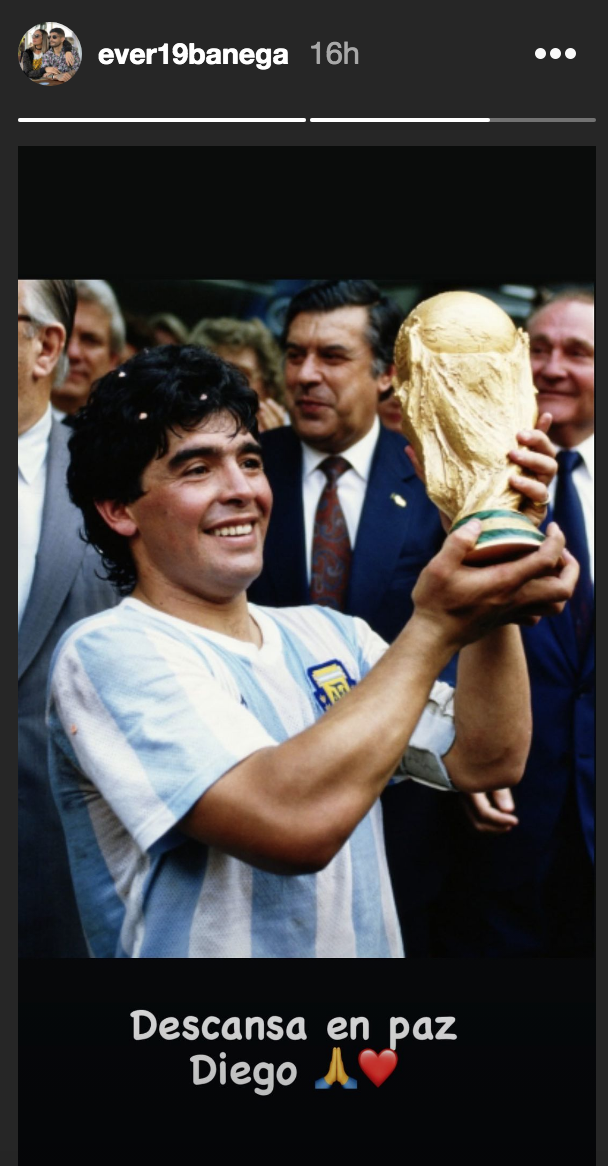Despedida de Banega de Maradona.
