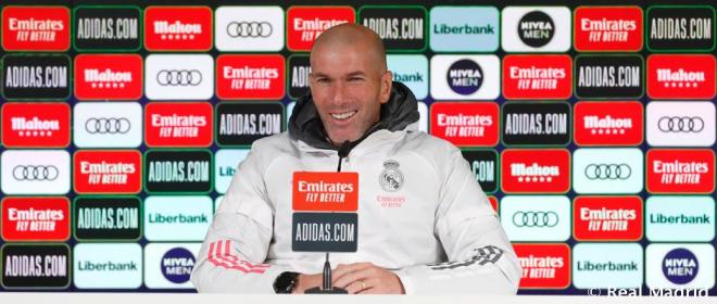 Zidane, en rueda de prensa (Foto: RMCF).