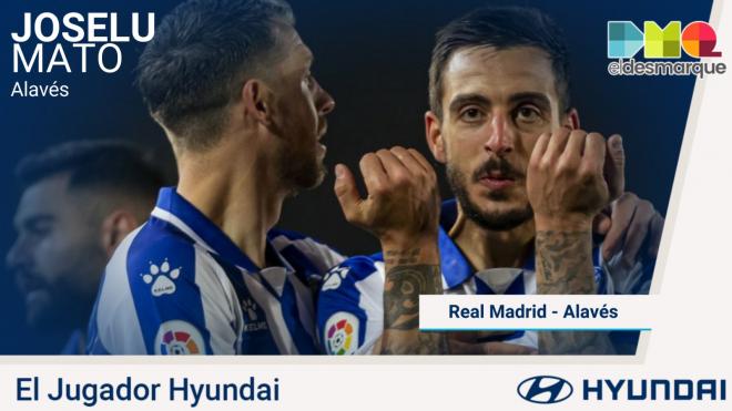 Joselu, jugador Hyundai del Real Madrid-Alavés.