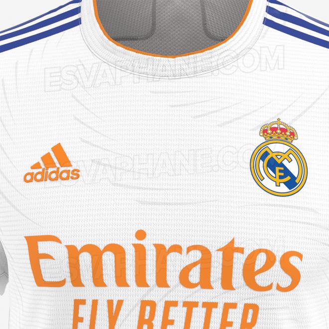 Posible camiseta para el Real Madrid para la temporada 2021/22. (FOTO: Esvaphane).