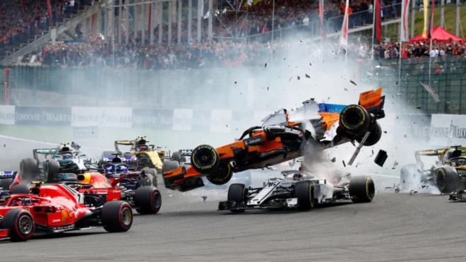 En el circuito de Spa se produjo el último gran accidente de Fernando Alonso (Foto: EFE)