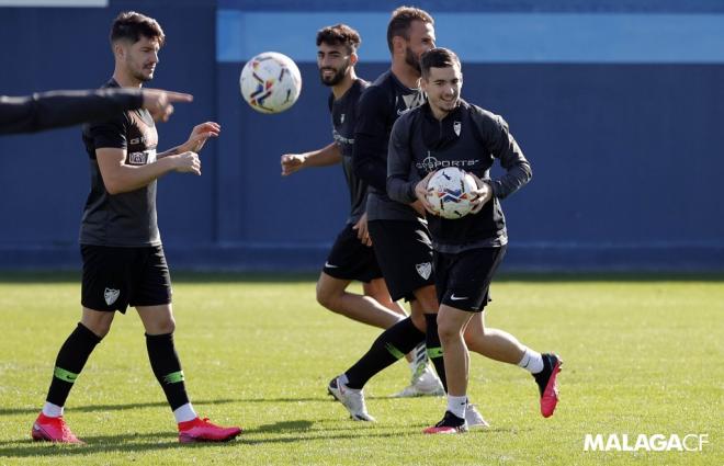 Imagen de un entrenamiento reciente (Foto: Málaga CF).