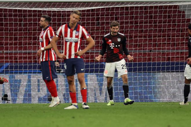 Müller celebra su gol ante el Atlético (Foto: EFE).
