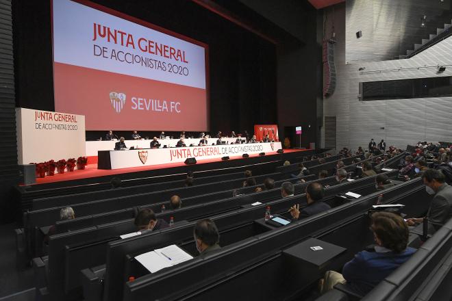 Imagen de la Junta de Accionistas del Sevilla FC de 2020 (Foto: SFC).