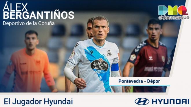Álex Bergantiños, Jugador Hyundai del Pontevedra-Dépor.