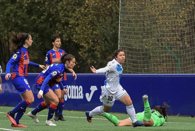 La deportivista 'Peke' celebra uno de sus goles ante el Eibar (Foto: RCD).