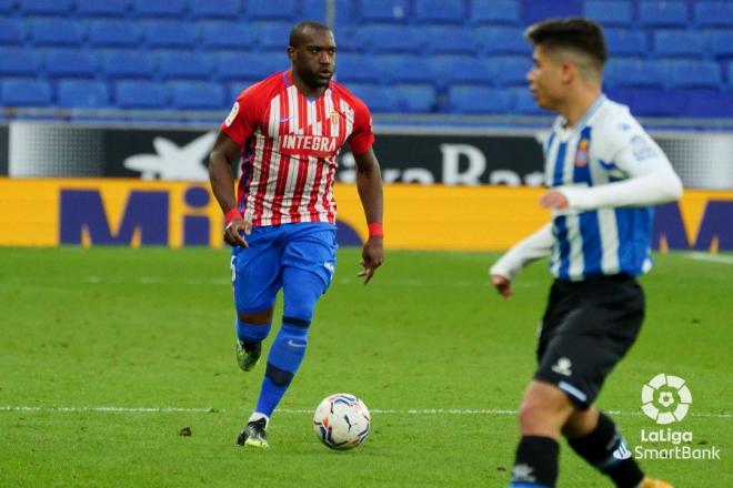 Jean-Sylvain Babin, durante el Espanyol-Sporting (Foto: LaLiga).