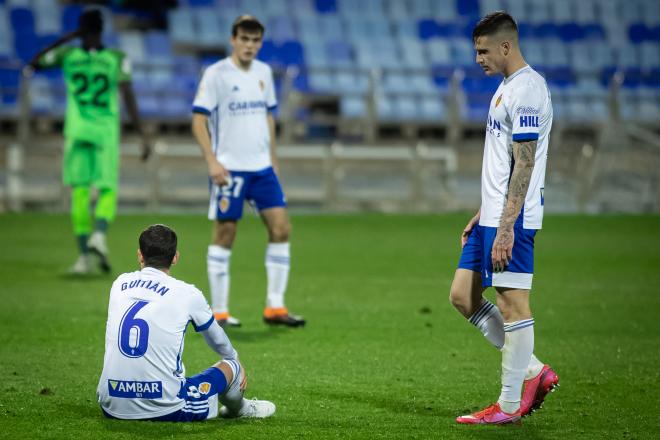 Guitián antes de ser sustituido ante el Fuenlabrada (Foto: Daniel Marzo).