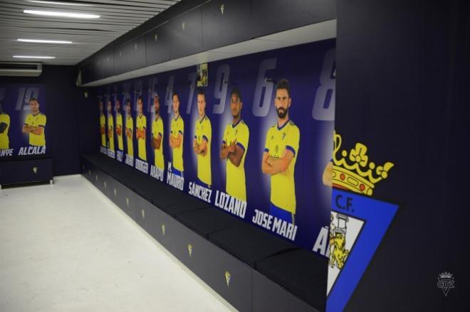 Imagen de los vestuarios del equipo cadista (Foto: Cádiz CF).