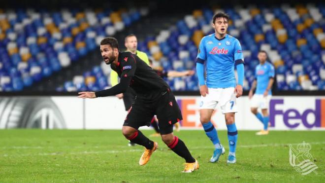 Willian José marcó el gol ante el Nápoles en la Europa League (Foto: Real Sociedad).