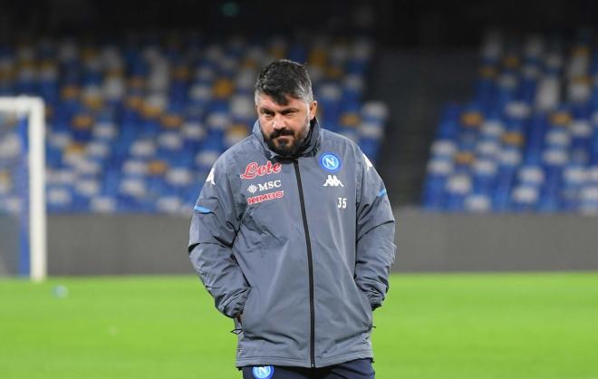 Gennaro Gattuso, entrenador del Nápoles.