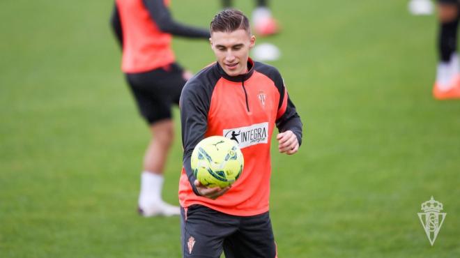 Bogdan, durante un entrenamiento del Sportin (Foto: RSG)