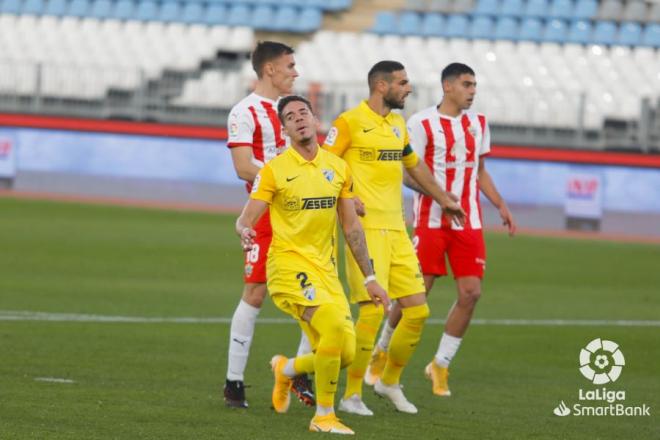 Josua y Lombán, en el pasado Almería-Málaga (Foto: LaLiga).