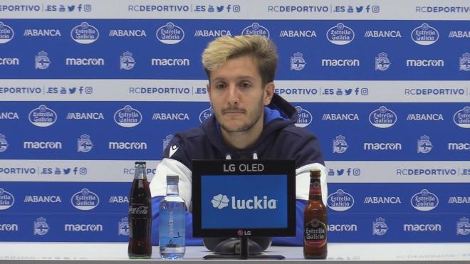 Borja Galán en sala de prensa (Foto: RCD).