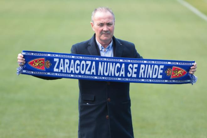 JIM, en su presentación con el Real Zaragoza (Foto: Dani Marzo)
