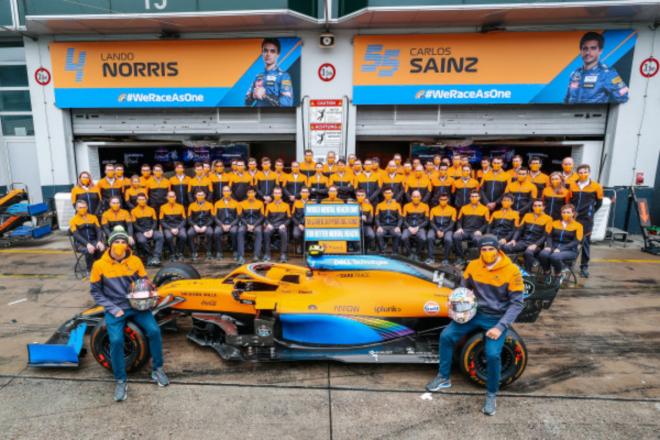 El equipo McLaren en la temporada 2020 de Fórmula 1 (Foto: McLaren)