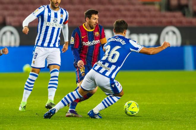 Messi, durante el partido ante la Real Sociedad (Foto: FCB).