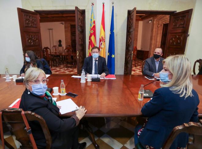Ximo Puig reunido con su consellera antes de anunciar las Nuevas Medidas
