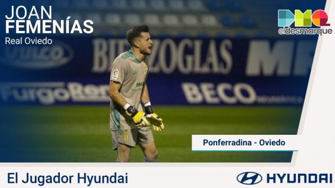 Joan Femenías, Jugador Hyundai del Ponferradina-Real Oviedo