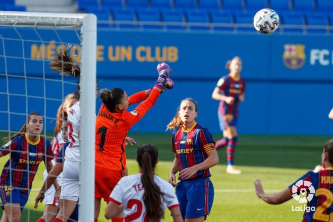 Imagen del partido entre el FC Barcelona y el Sevilla Femenino (Foto: LaLiga).